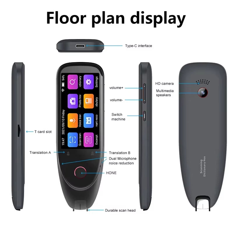 Smart Translator Pen S50 Photo Offline+Wifi Real Time Translation Scanner Text Scanning Reading Translate Dictionary