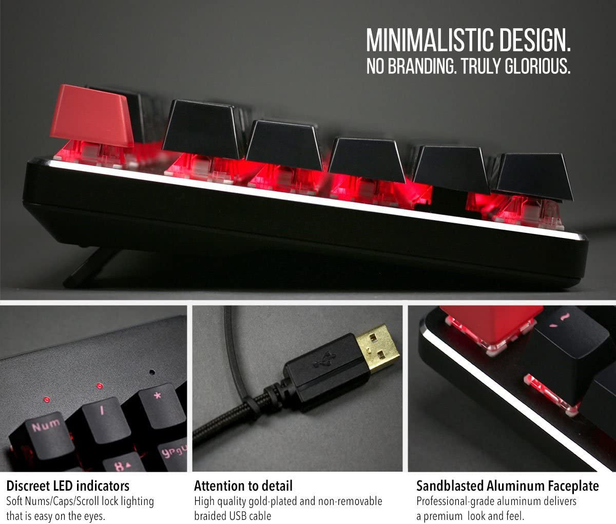 Custom Gaming Keyboard - GMMK 100% Percent Full Size - USB Wired Mechanical Keyboard - RGB Hot Swappable Switches & Keycaps - Black Metal Top Plate