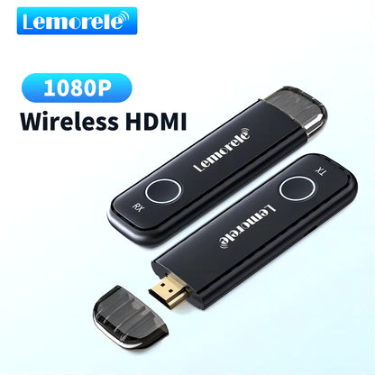 Lemorele 50M Hdmi Wireless Transmitter and Receiver Multiple to 1 Display Dongle for Camera Laptop PC to TV Monitor Projector