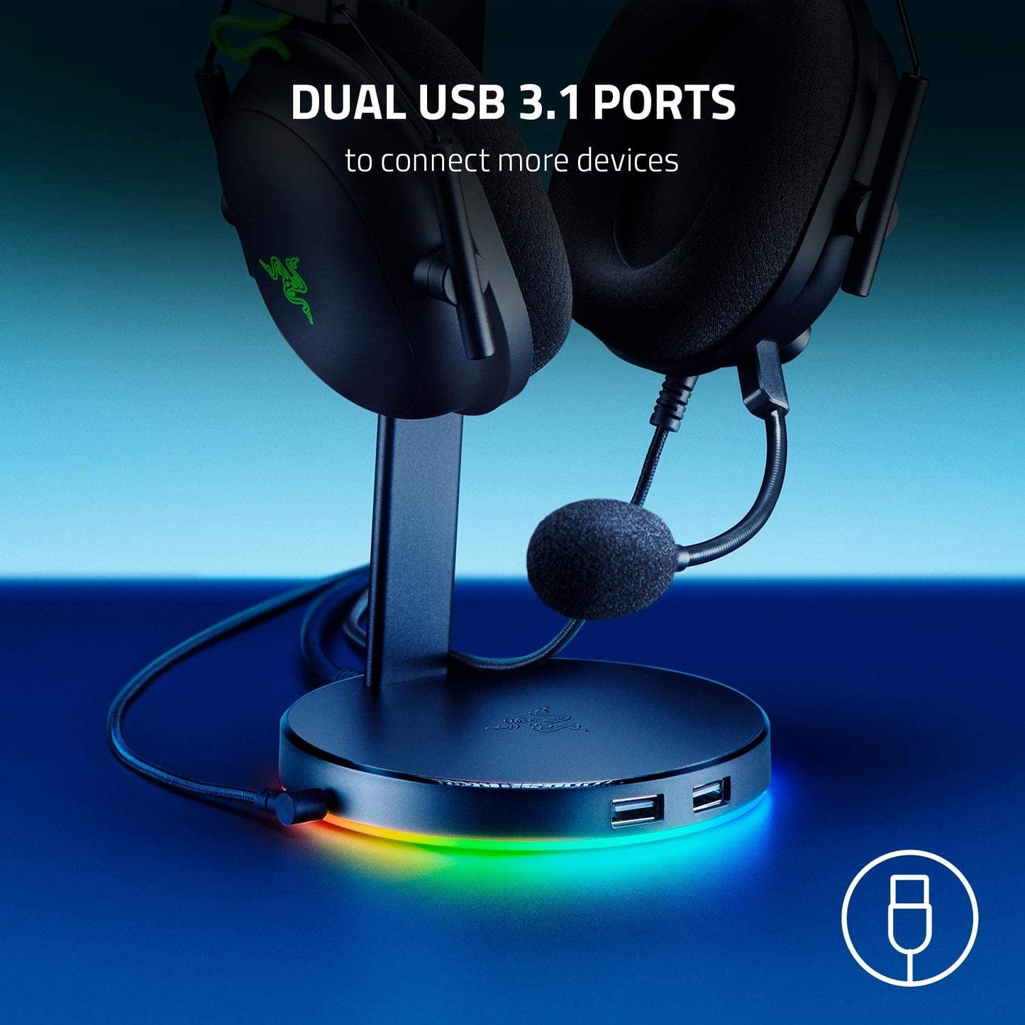 Kraken Ultimate RGB USB Gaming Headset + Base Station V2 Chroma Bundle: Classic Black