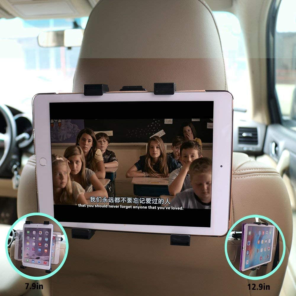 Universal Tablet Holder Car Back Seat Mount, 360 Rotating, Adjustable for 6-11" Tablets