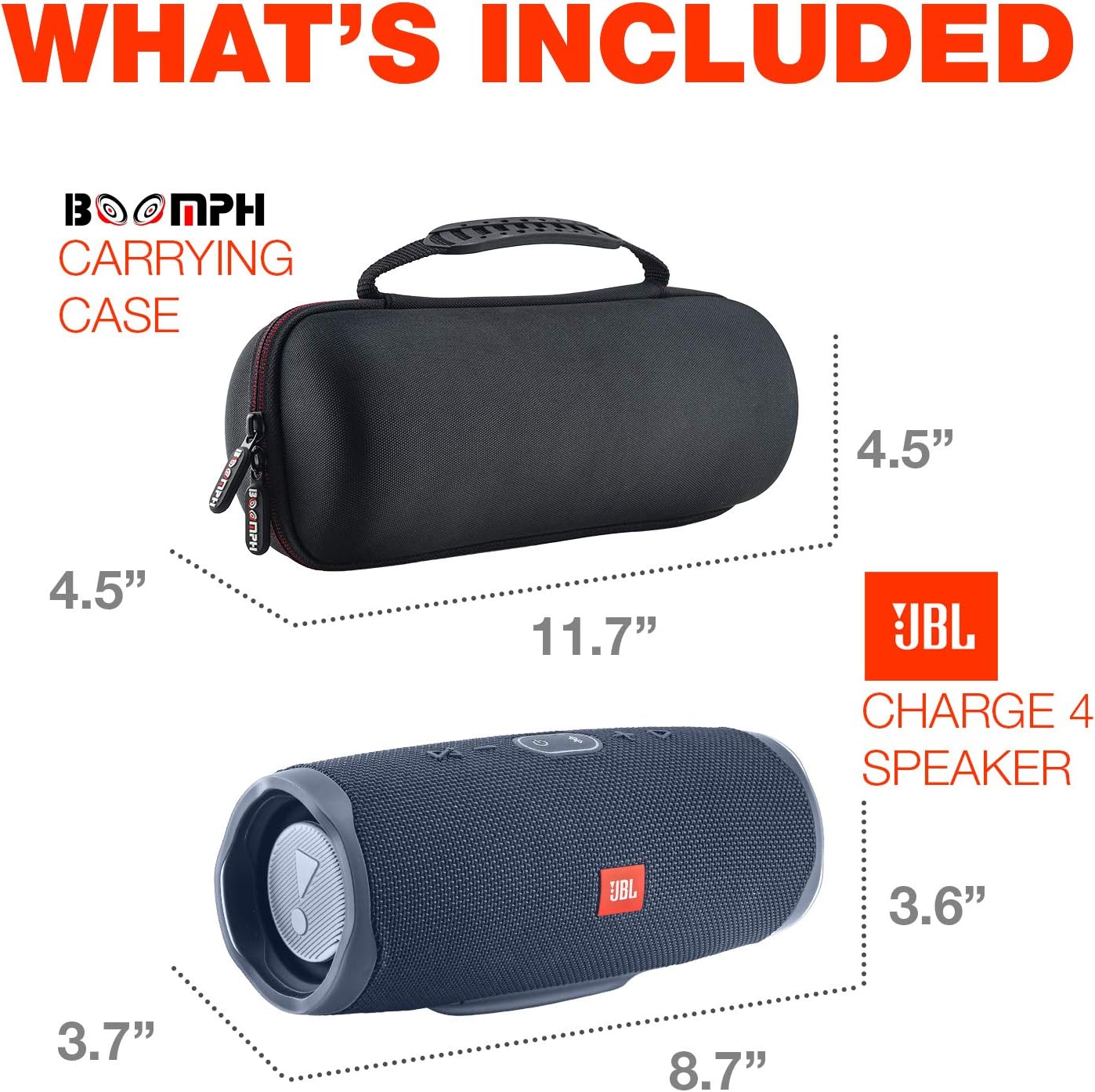 Ultimate Blue Charge 4 Portable Waterproof Wireless Bluetooth Speaker & Protective Carrying Case Bundle