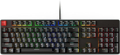 Custom Gaming Keyboard - GMMK 100% Percent Full Size - USB Wired Mechanical Keyboard - RGB Hot Swappable Switches & Keycaps - Black Metal Top Plate