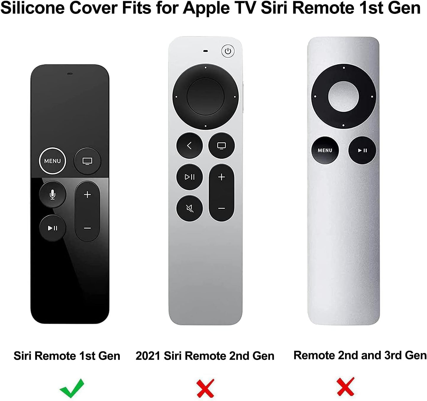 Remote Case Compatible with Apple TV 4K (5Th) and 4Th Generation,  Shock Proof Silicone Remote Cover Case Compatible with Apple TV 4Th Gen 4K 5Th Siri Remote Controller - Red